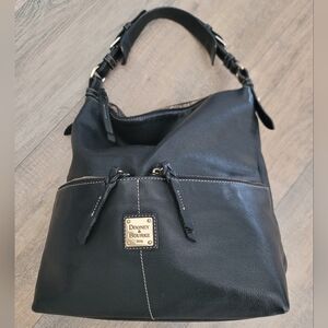 DOONEY & BOURKE | Black Leather Pocket Sack Bag